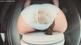 A girl defecates in her blue underwear., ScatKings.com Scat Porn 10 ScatKings.com Scat Porn