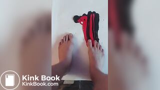 Art: painting with my feet black and red, ScatKings.com Scat Porn 5 ScatKings.com Scat Porn