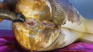 Fishnet pantyhose shitting and toying, ScatKings.com Scat Porn 15 ScatKings.com Scat Porn