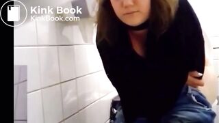 GIRL STRUGGLES TO PUSH HUGE POOP IN PUBLIC, ScatKings.com Scat Porn 1 ScatKings.com Scat Porn