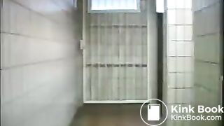 Squirting enema in public toilet entrance, ScatKings.com Scat Porn 12 ScatKings.com Scat Porn